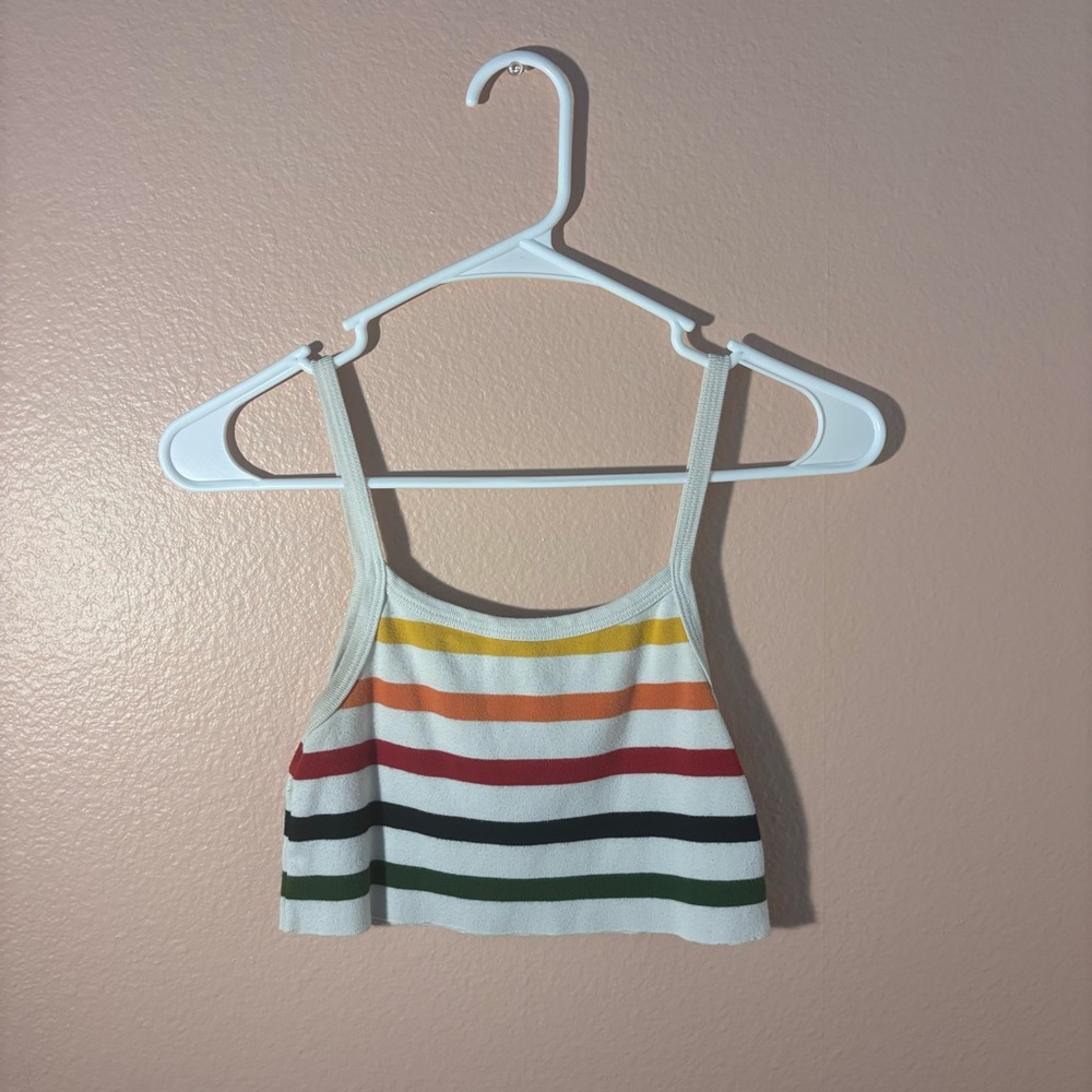 Brandy Melville rainbow striped tank